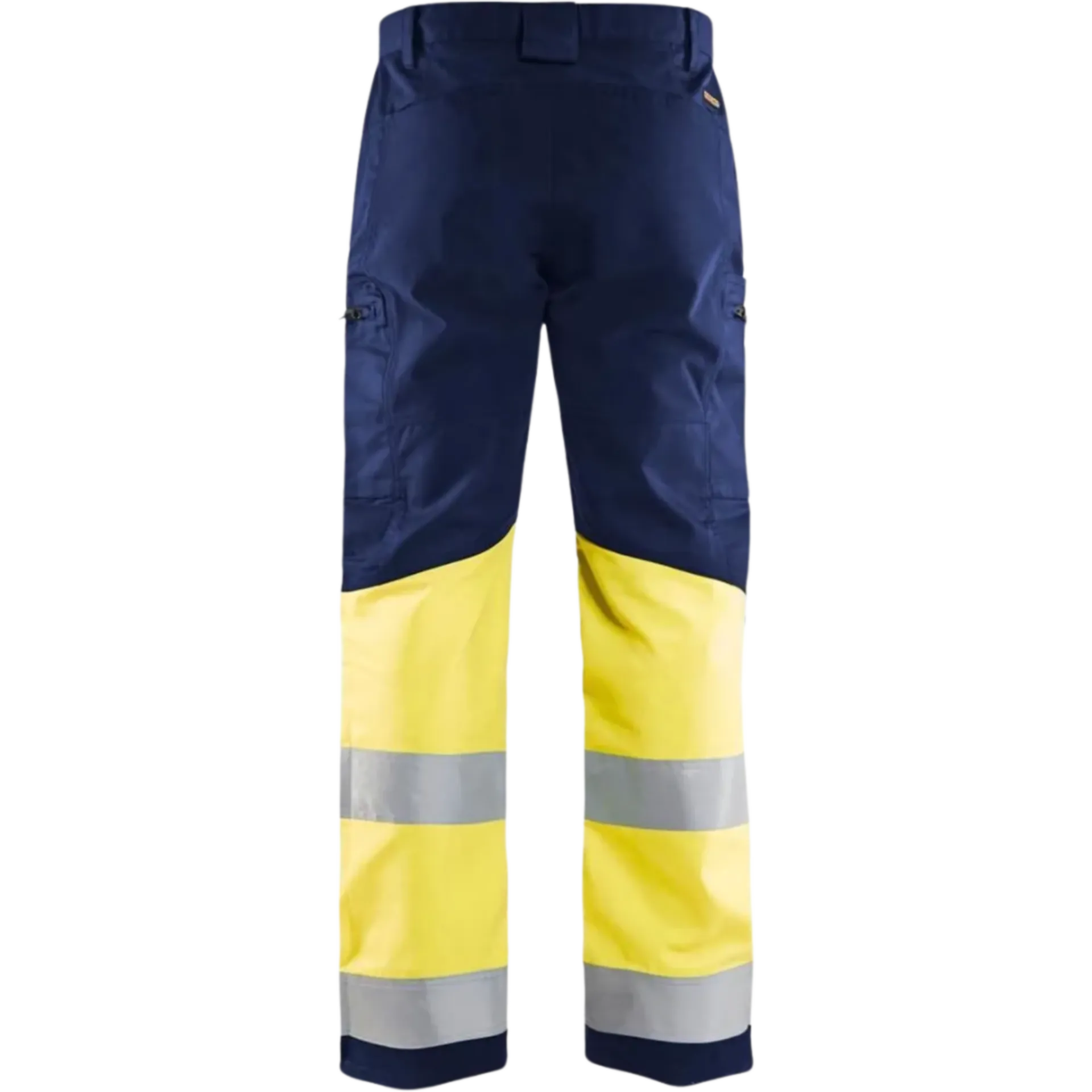 Pantalon de travail stretch high - bleu marine/jaune - C48