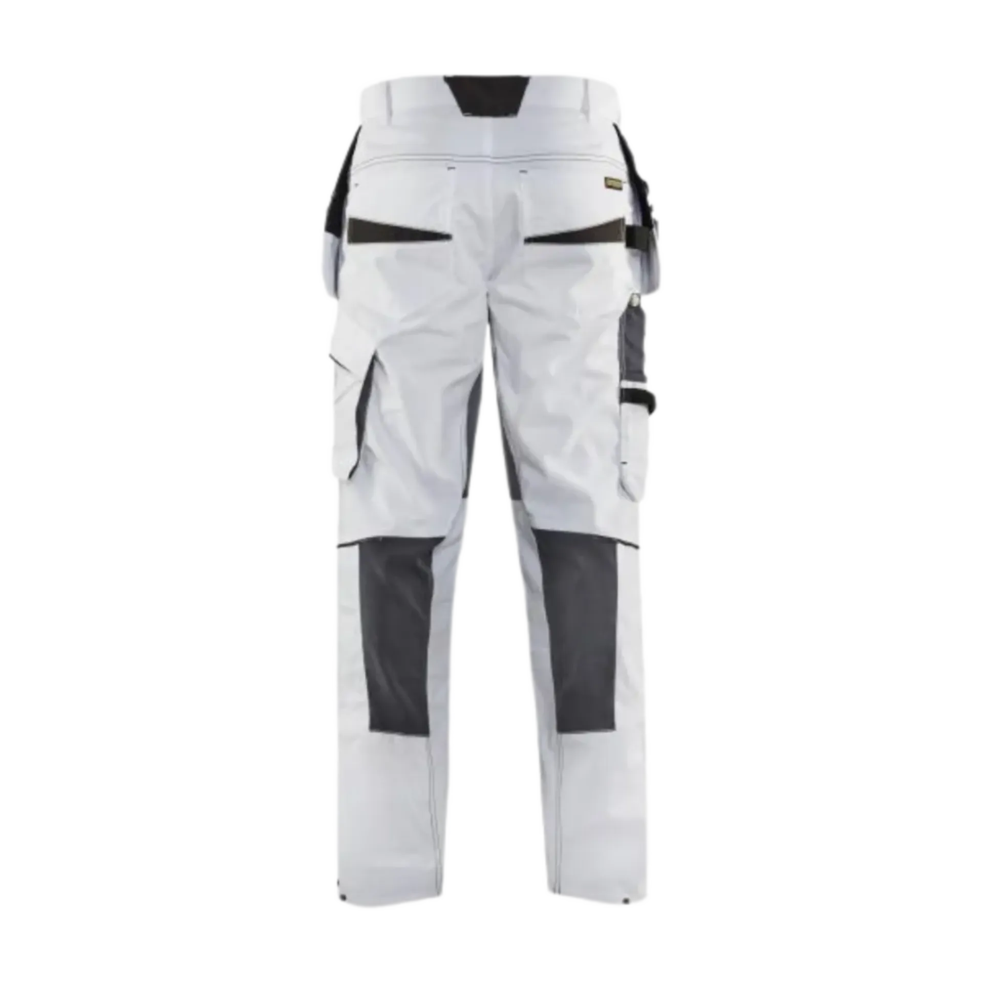 Pantalon de peintre stretch avec poches à clous - blanc/gris foncé - C48