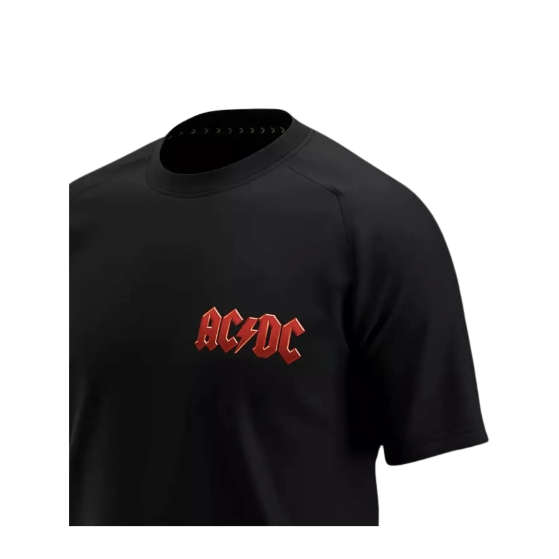 AC/DC t-shirt limited edition borstlogo - zwart - L AC/DC t-shirt limited edition borstlogo - zwart - L
