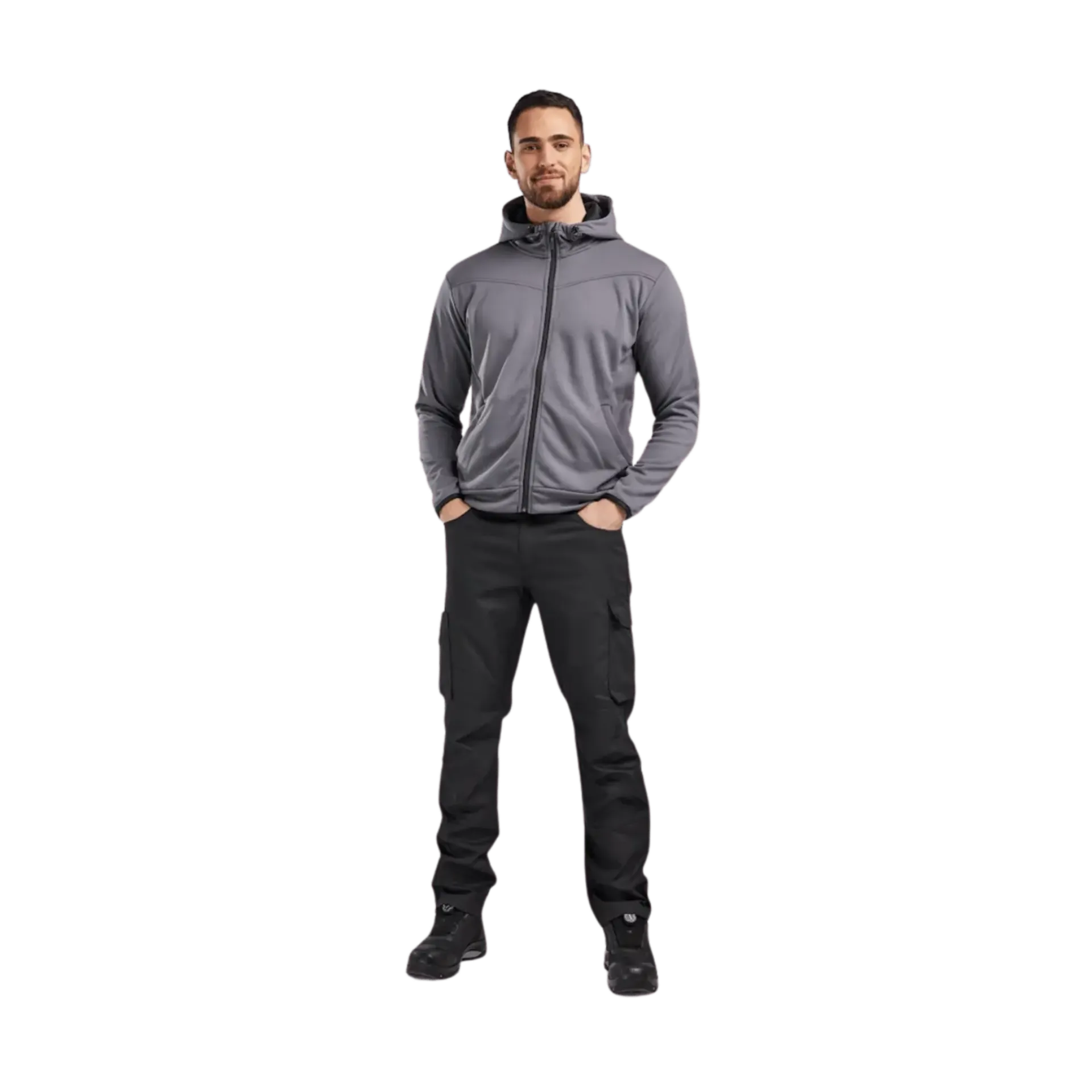 Hoodie zippée 3363/2526/9998 noir/gris - extra large