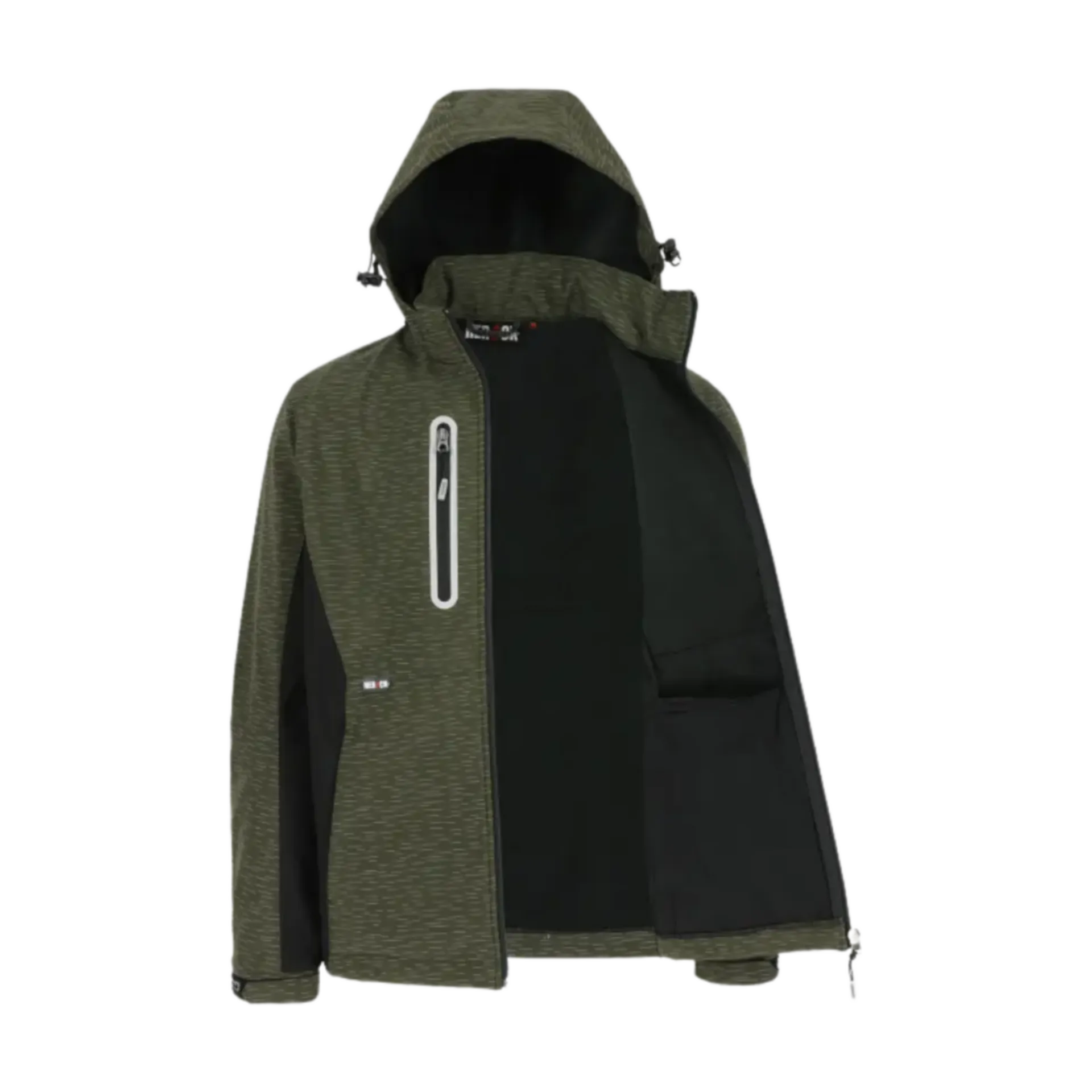 Gilet softshell Flexor - réfléchissant kaki/noir - L