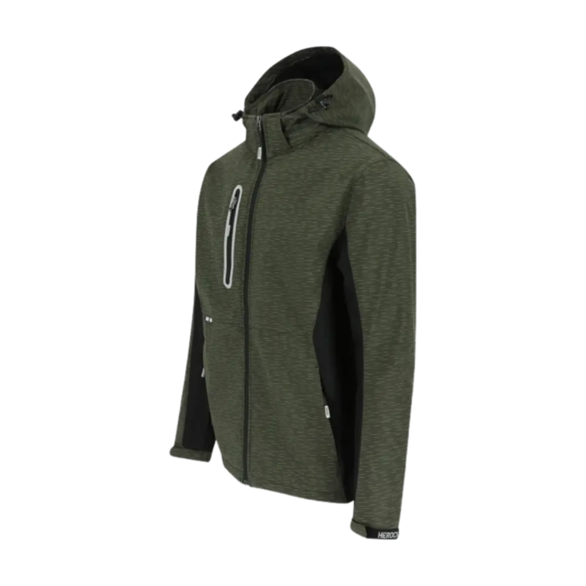 Gilet softshell Flexor - réfléchissant kaki/noir - L