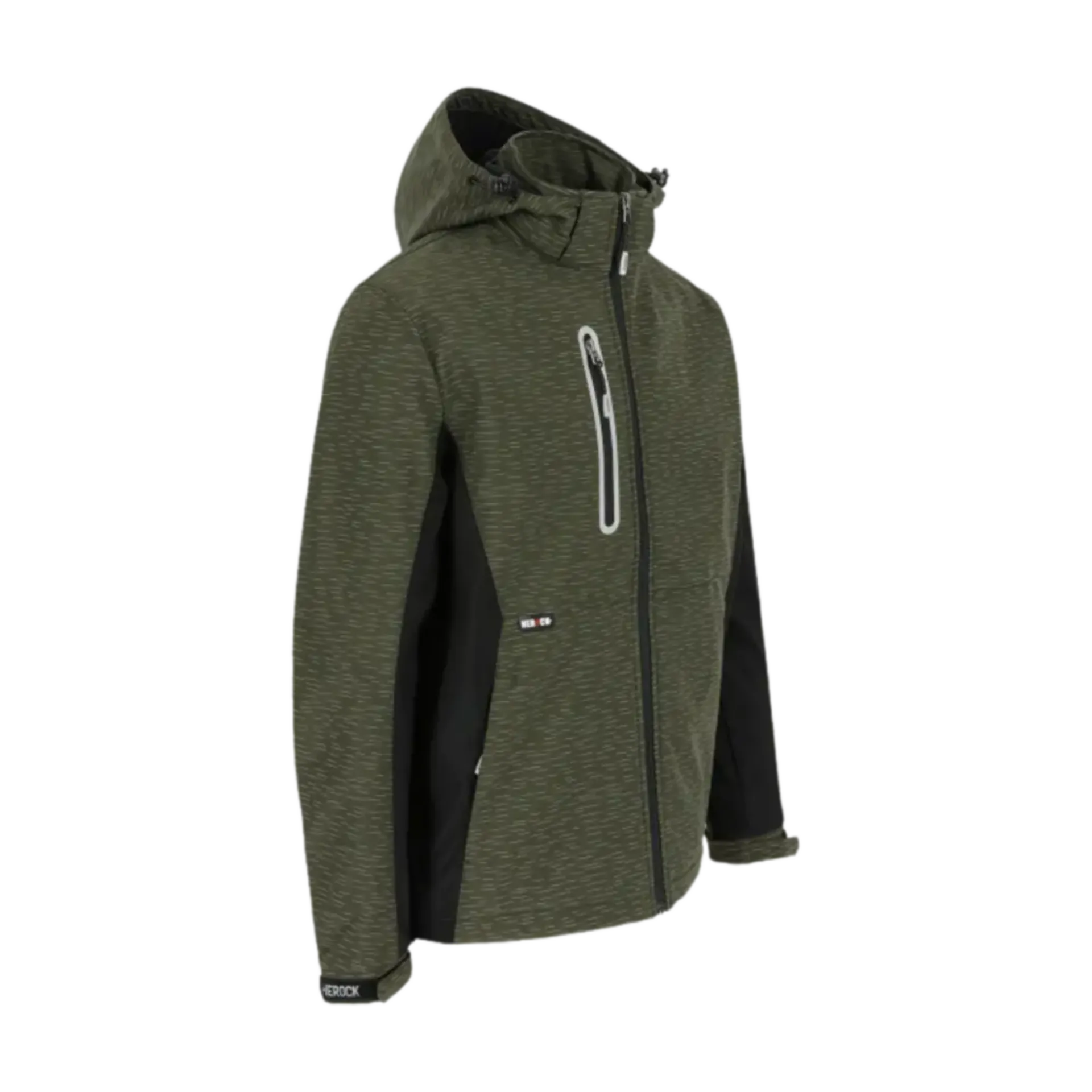 Gilet softshell Flexor - réfléchissant kaki/noir - L