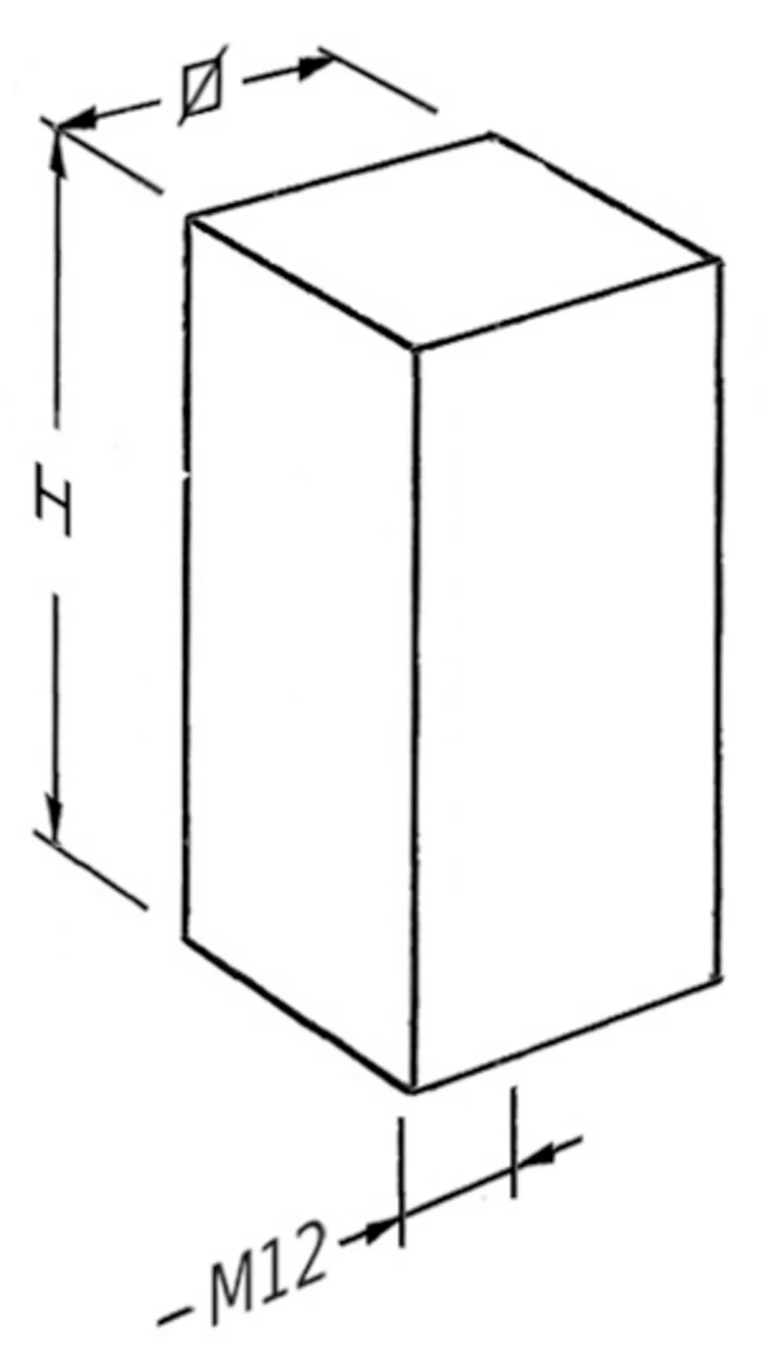BOUTON DE PORTE INOX-Q 50X50MM H=100MM