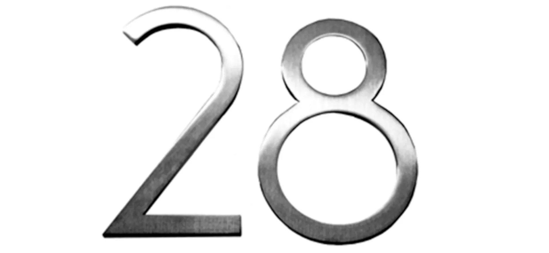 NUMERO DE MAISON - "4"-  "MODERN"  INOX 130X6