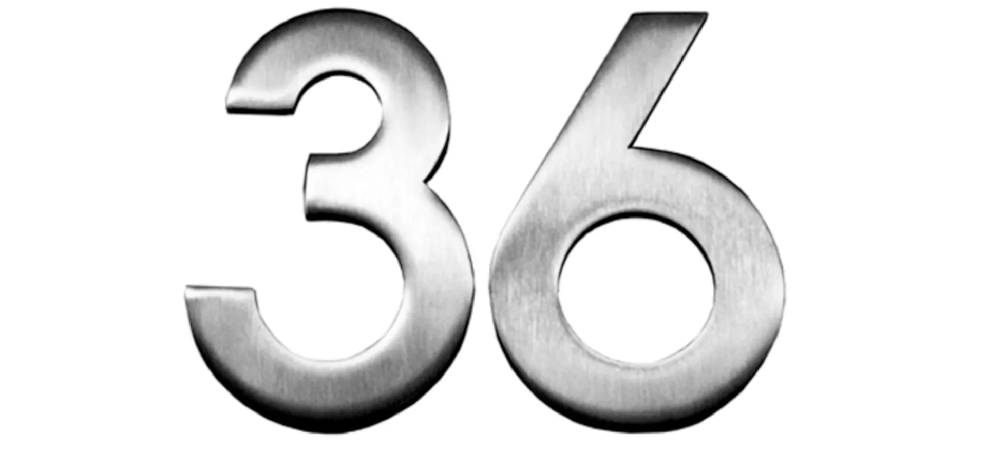 NUMERO DE MAISON - "5"-  "CLASSIC"   INOX 120X6